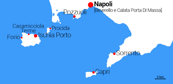 Mappa del Golfo di Napoli